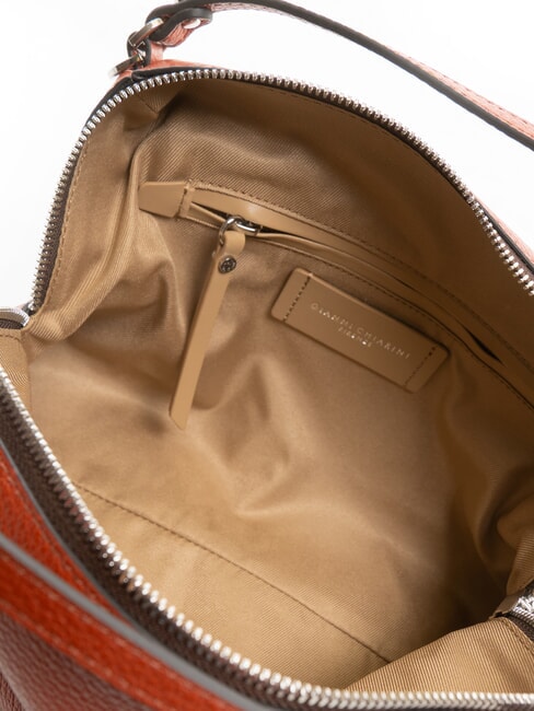 ALIFA Ledertasche mit Schultergurt ziegelrot - Damentaschen