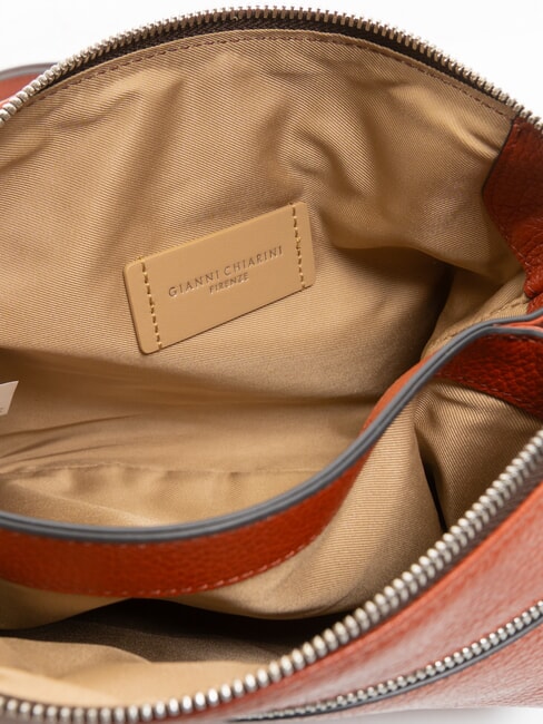 THREE Umh&auml;ngetasche aus Leder ziegelrot - Damentaschen