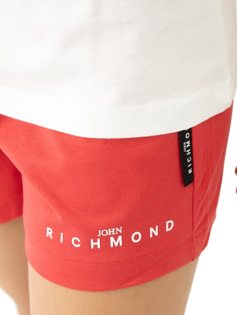 CICAM Komplett mit T-Shirt und Bermudashorts wei&szlig;/rot - Trainingsanz&uuml;ge f&uuml;r Kinder