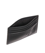 CALVIN KLEIN SCULPTED IMPRESSION Flaches Kreditkartenetui aus Leder auf Schwarz - Brieftaschen Herren - 3