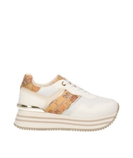 ALVIERO MARTINI PRIMA CLASSE GEO JR Plateau-Sneaker Wei&szlig; / Geo-Beige - Damenschuhe - 2