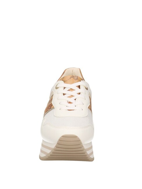 GEO JR Plateau-Sneaker Wei&szlig; / Geo-Beige - Damenschuhe