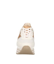 ALVIERO MARTINI PRIMA CLASSE GEO JR Plateau-Sneaker Wei&szlig; / Geo-Beige - Damenschuhe - 4
