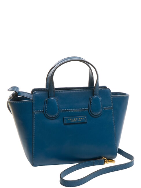 ELETTRA Lederhandtasche mit Schultergurt kurze Jeans Gold - Damentaschen