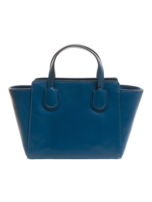 ELETTRA Lederhandtasche mit Schultergurt kurze Jeans Gold - Damentaschen