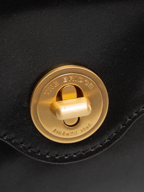 IRENE  Mini-Umh&auml;ngetasche aus Leder Schwarzes Gold - Damentaschen