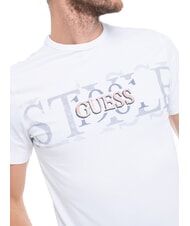 GUESS CHEST BOX Baumwoll-T-Shirt mit Aufdruck purwei&szlig; - Herren-T-Shirts - 3