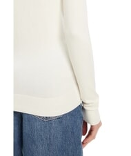 GUESS KENZIE LOGO Pullover mit V-Ausschnitt cremwhi - Damenpullover - 4