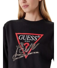 GUESS STUDDED LOVE Rundhals-Sweatshirt mit Nieten-Print jetbla - Sweatshirts Damen - 3