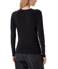 GUESS KIARA TRIANGLE LOGO Rundhalspullover mit Strasssteinen - Damenpullover