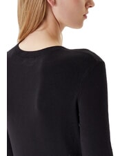 GUESS KIARA TRIANGLE LOGO Rundhalspullover mit Strasssteinen jetbla - Damenpullover - 3