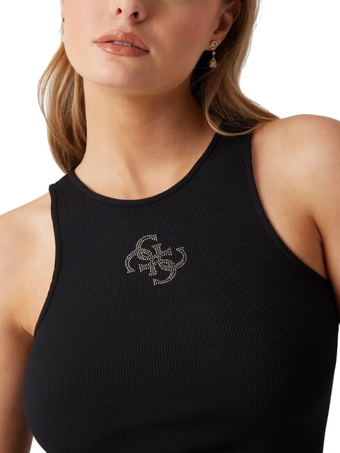 NEW SL ROUND GUENDALINA 4G-Tanktop mit Strass-Logo jetbla - T-Shirts und Tops f&uuml;r Damen