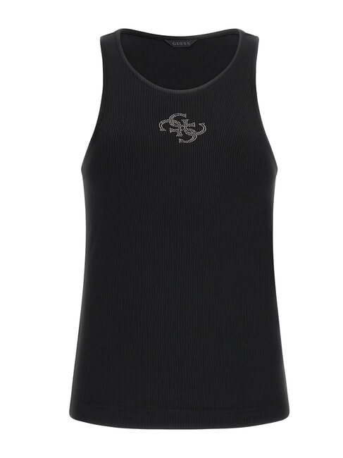 NEW SL ROUND GUENDALINA 4G-Tanktop mit Strass-Logo jetbla - T-Shirts und Tops f&uuml;r Damen