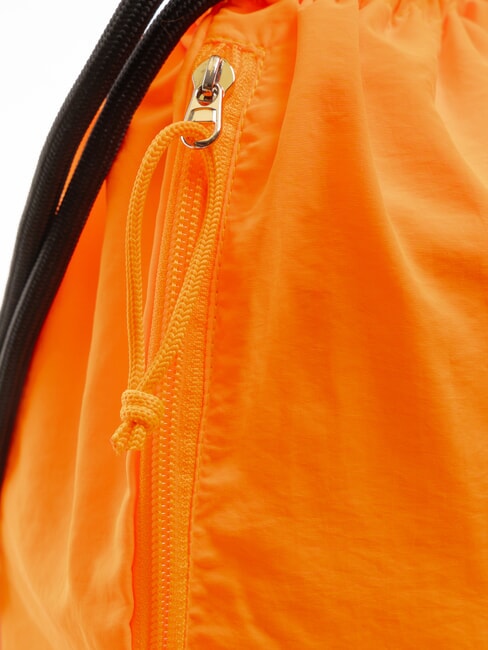 NYLON Rucksack mit Kordelzug fluoreszierendes Orange - Rucks&auml;cke f&uuml;r Schule &amp; Freizeit