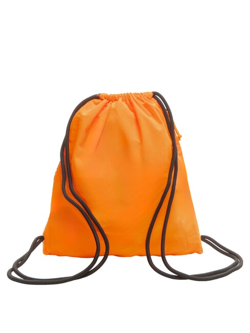 NYLON Rucksack mit Kordelzug fluoreszierendes Orange - Rucks&auml;cke f&uuml;r Schule &amp; Freizeit
