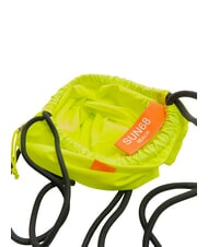 SUN68 NYLON Rucksack mit Kordelzug fluoreszierendes Gelb - Rucks&auml;cke f&uuml;r Schule &amp; Freizeit - 6