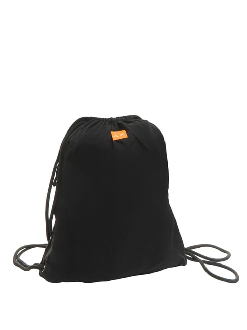 NYLON Rucksack mit Kordelzug Schwarz - Rucks&auml;cke f&uuml;r Schule &amp; Freizeit