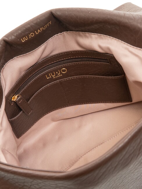 LAPUFFY Umh&auml;ngetasche mit &Uuml;berschlag braunes Licht - Damentaschen