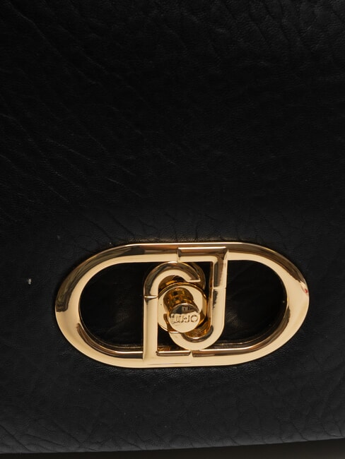 LAPUFFY Umh&auml;ngetasche mit &Uuml;berschlag SCHWARZ - Damentaschen