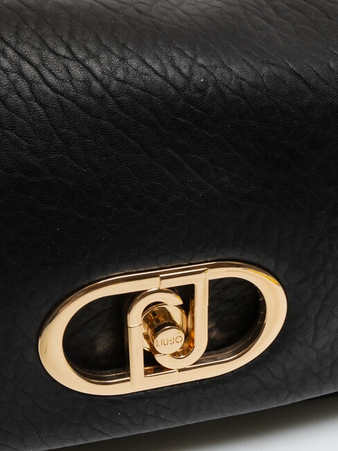 LAPUFFY Schultertasche mit Kettengriff SCHWARZ - Damentaschen