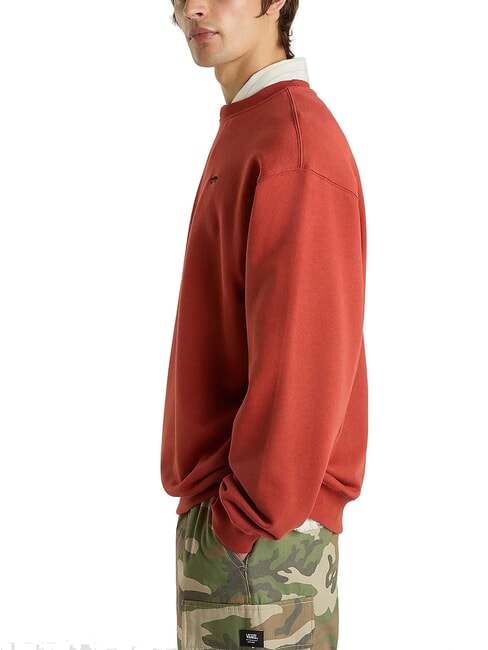 SALTON Sweatshirt mit Rundhalsausschnitt aus Baumwolle roter Ocker - Sweatshirts Herren