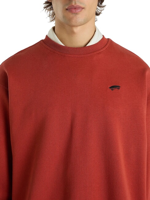 SALTON Sweatshirt mit Rundhalsausschnitt aus Baumwolle roter Ocker - Sweatshirts Herren