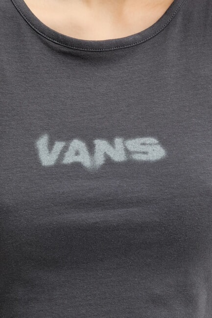 BLUR Crop-Top mit Logo-Print Asphalt - T-Shirts und Tops f&uuml;r Damen