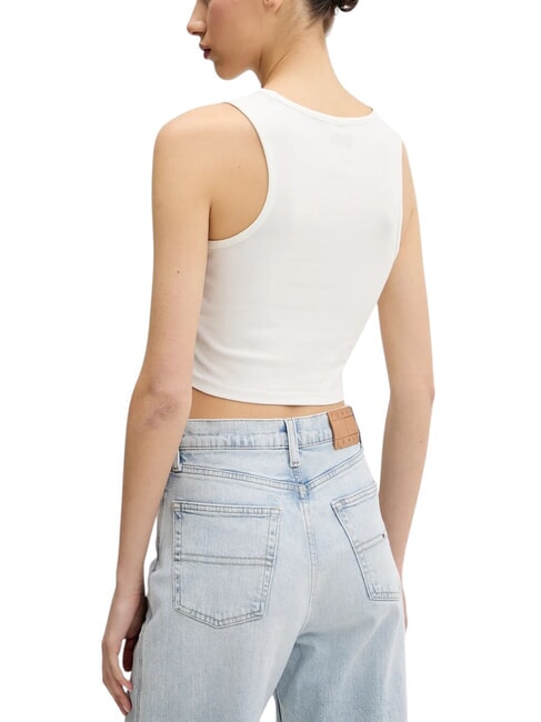 BLUR Crop-Top mit Logo-Print M&auml;usespeck - T-Shirts und Tops f&uuml;r Damen