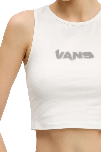 BLUR Crop-Top mit Logo-Print M&auml;usespeck - T-Shirts und Tops f&uuml;r Damen