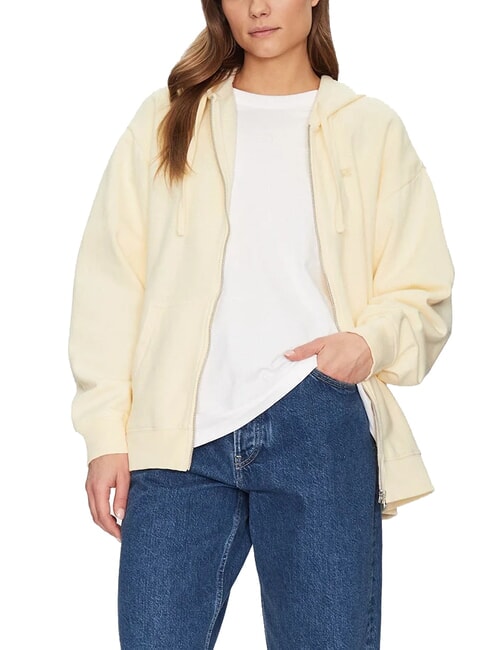 EVERYDAY Kapuzenjacke mit durchgehendem Rei&szlig;verschluss Zitronenglasur - Sweatshirts Damen