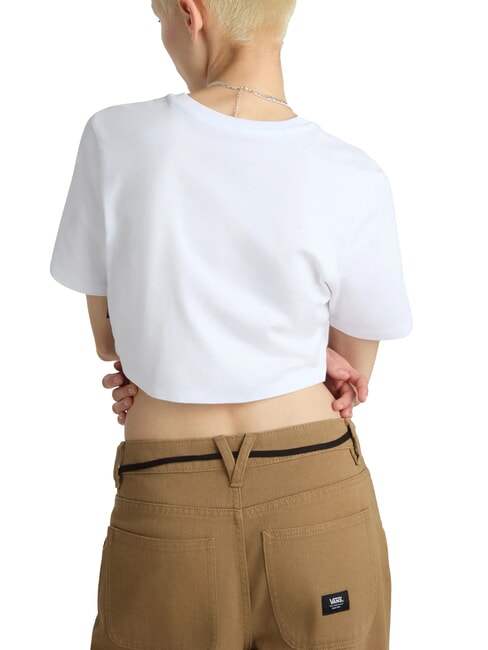 FLYING V Crop-Top mit Logo Wei&szlig; - T-Shirts und Tops f&uuml;r Damen