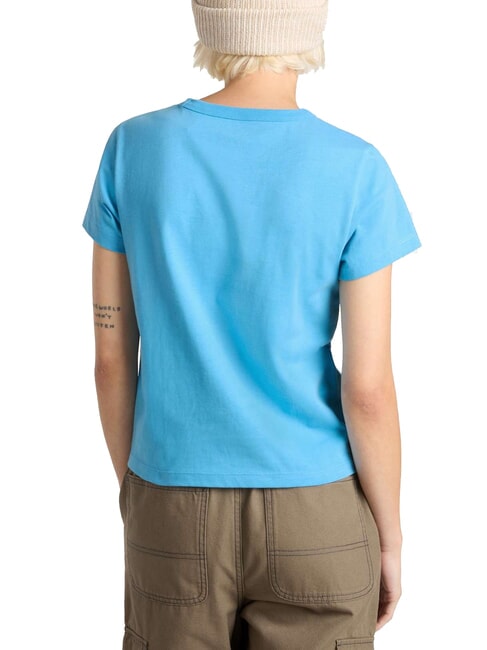 BASIC MINI Kurz&auml;rmliges Baumwoll-T-Shirt Erbe blau - T-Shirts und Tops f&uuml;r Damen