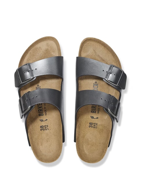 ARIZONA Metallische Slipper-Sandale Schwarz - Damenschuhe