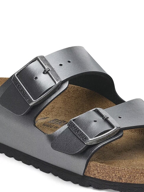 ARIZONA Metallische Slipper-Sandale Schwarz - Damenschuhe