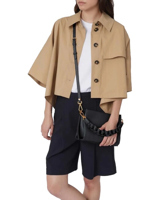 BOHEME Handtasche, mit Schultergurt, aus Leder schwarz/cognac - Damentaschen