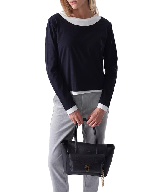 DOUBLE BEAT Umh&auml;ngetasche Schwarz - Damentaschen