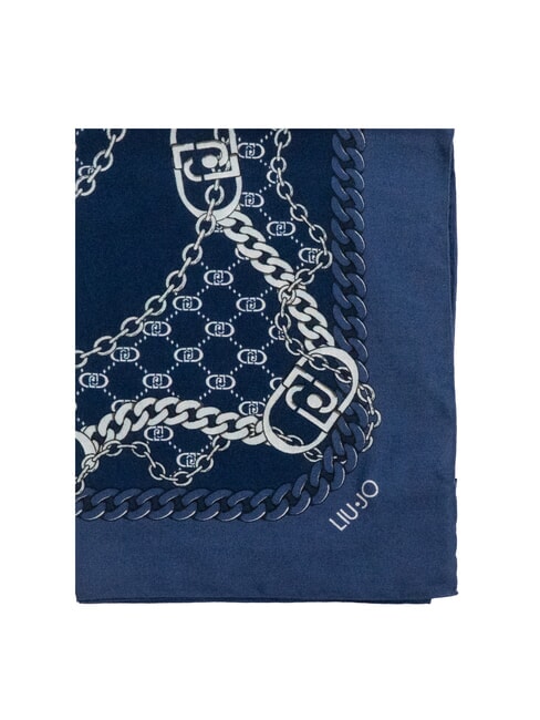 CHAIN Schal mit Allover-Print blauer Lapis - Schals