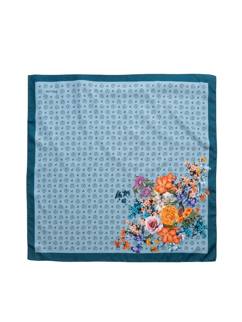FLOWERS TWILL Bedruckter Schal blaue Blumen - Schals