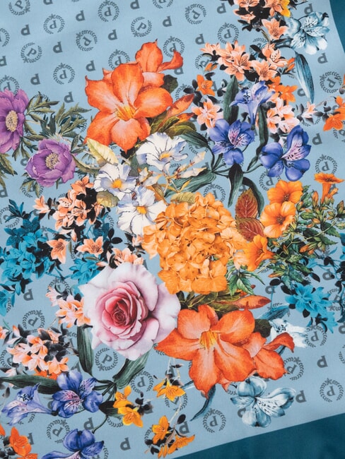 FLOWERS TWILL Bedruckter Schal blaue Blumen - Schals