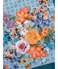 POLLINI FLOWERS TWILL Bedruckter Schal blaue Blumen - Schals - 3