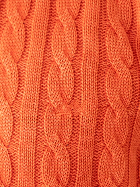 VINTAGE Rundhalspullover mit Zopfmuster Geranie - Herrenpullover