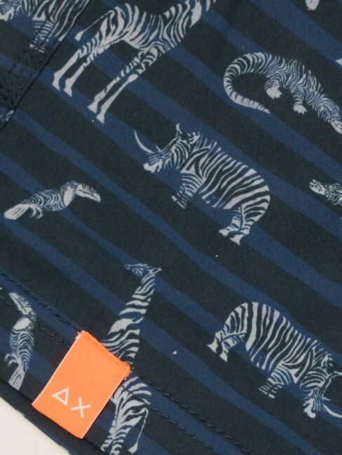 BIG PRINT Strandkost&uuml;m f&uuml;r Herren marineblau/wei&szlig; - Herrenbadehosen