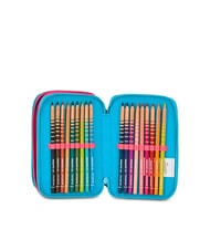 MERMAID M. FEVER Federm&auml;ppchen mit 3 Rei&szlig;verschl&uuml;ssen und Schulset fluoreszierendes T&uuml;rkis - Etuis und Zubeh&ouml;r - 5