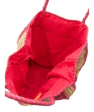 SUN68 RAFIA Strandtasche aus Raffiabast cremewei&szlig;/zyklame - Damentaschen - 4