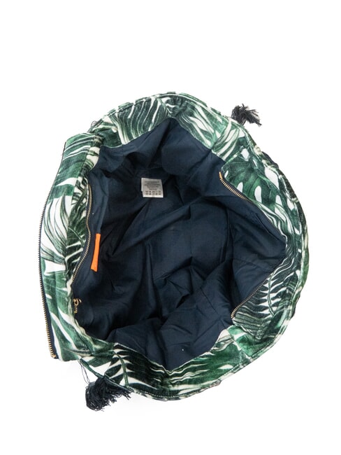 FANCY SPONGE ALLOVER Strandtasche aus Canvas mit Schulterriemen Englischgr&uuml;n/Cremewei&szlig; - Damentaschen