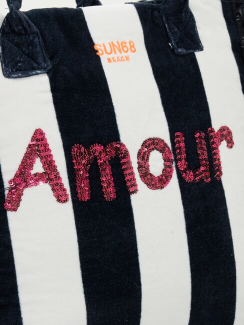 FANCY SPONGE ALLOVER Strandtasche aus Canvas mit Schulterriemen marineblau/cremewei&szlig; - Damentaschen