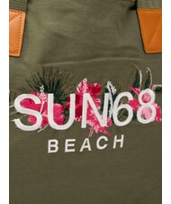 SUN68 LOGO BEACH Strandtasche aus Segeltuch Milit&auml;r - Damentaschen - 3