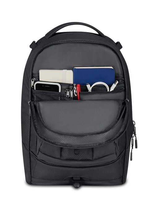 PLUS GRS LED 14" Laptop-Trolley-Rucksack tiefschwarz - Rucks&auml;cke mit Trolleyfunktion