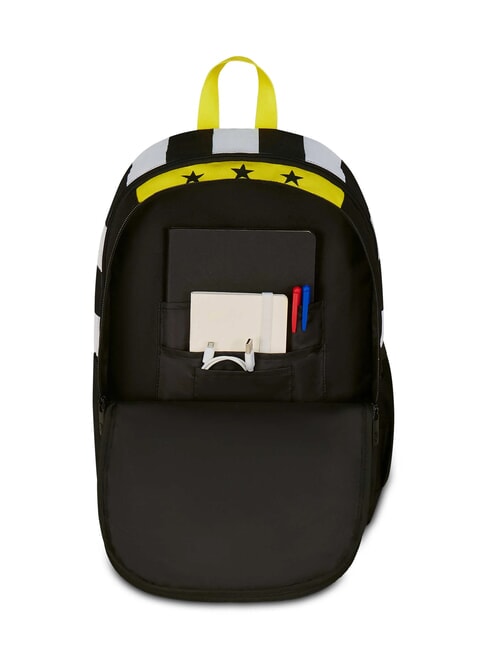 MAGIC GOAL Erweiterbarer Rucksack STREIFEN SCHWARZ / WEISS - Rucks&auml;cke f&uuml;r Schule &amp; Freizeit