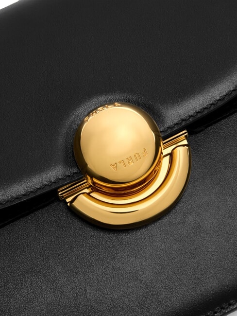 SFERA Mini-Umh&auml;ngetasche aus Leder Schwarz - Damentaschen